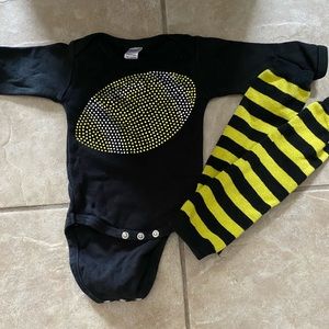 Black and Gold (Steelers) Outfit set